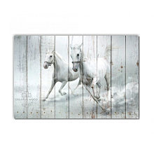 Прочные и долговечные панно для стен Creative Wood ZOO ZOO - 14 Бегущие лошади